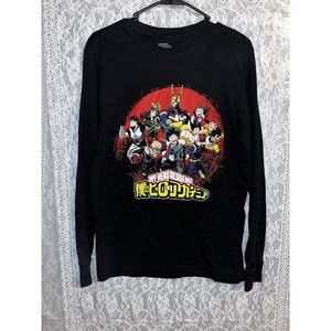 My Hero Academia T Shirt Men Small Funimation Anime Black Graphic Print